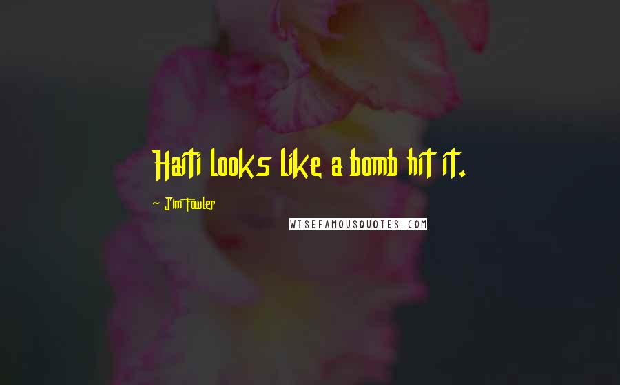 Jim Fowler Quotes: Haiti looks like a bomb hit it.