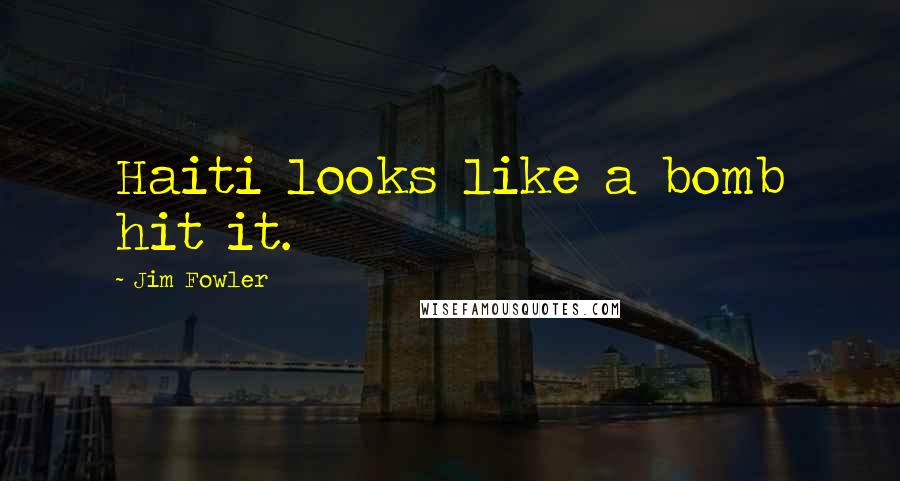 Jim Fowler Quotes: Haiti looks like a bomb hit it.
