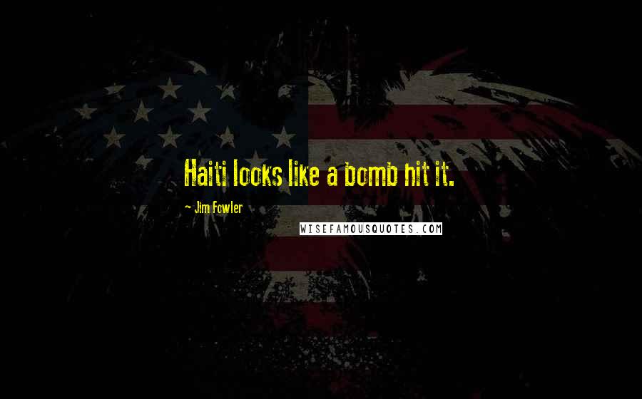 Jim Fowler Quotes: Haiti looks like a bomb hit it.