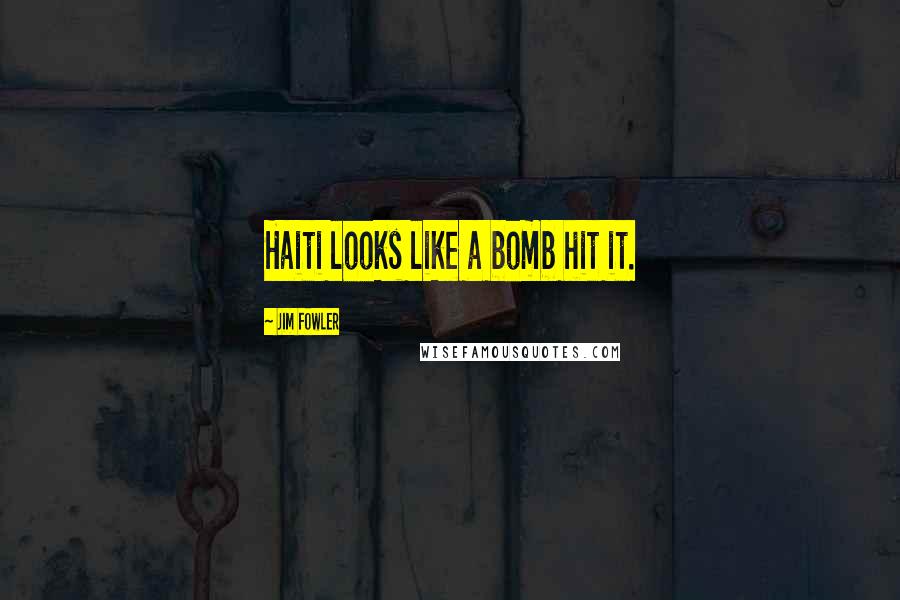 Jim Fowler Quotes: Haiti looks like a bomb hit it.