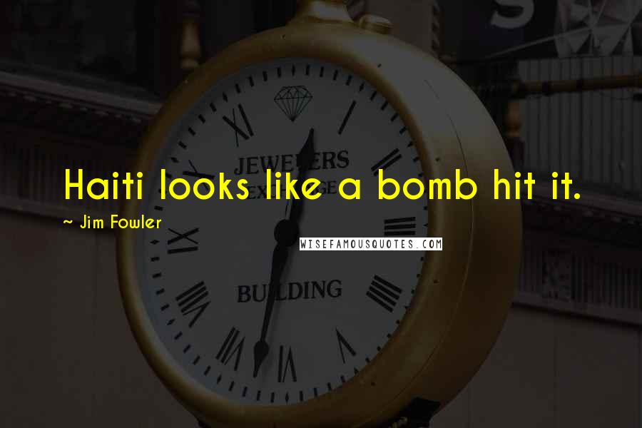 Jim Fowler Quotes: Haiti looks like a bomb hit it.