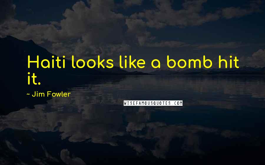 Jim Fowler Quotes: Haiti looks like a bomb hit it.
