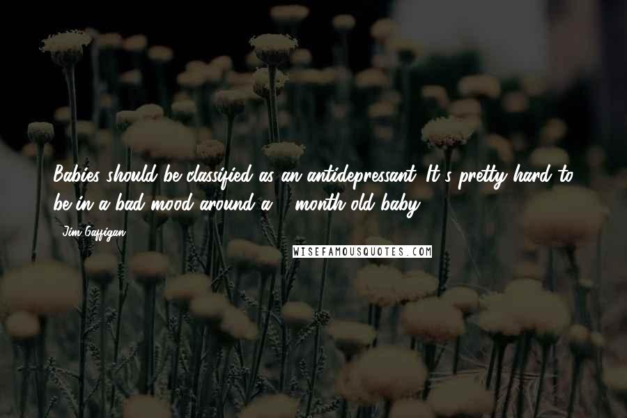 Jim Gaffigan Quotes: Babies should be classified as an antidepressant. It's pretty hard to be in a bad mood around a 5-month-old baby.