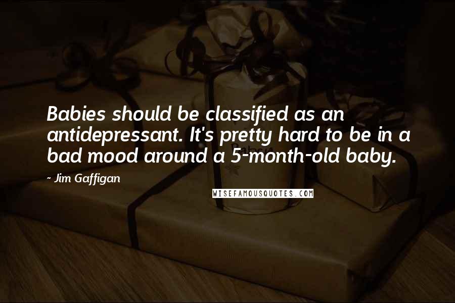 Jim Gaffigan Quotes: Babies should be classified as an antidepressant. It's pretty hard to be in a bad mood around a 5-month-old baby.