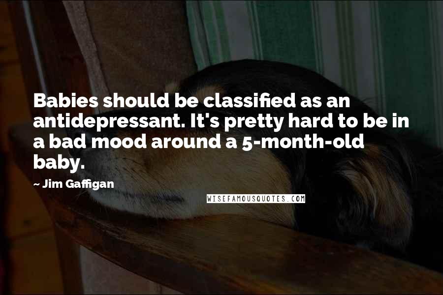 Jim Gaffigan Quotes: Babies should be classified as an antidepressant. It's pretty hard to be in a bad mood around a 5-month-old baby.