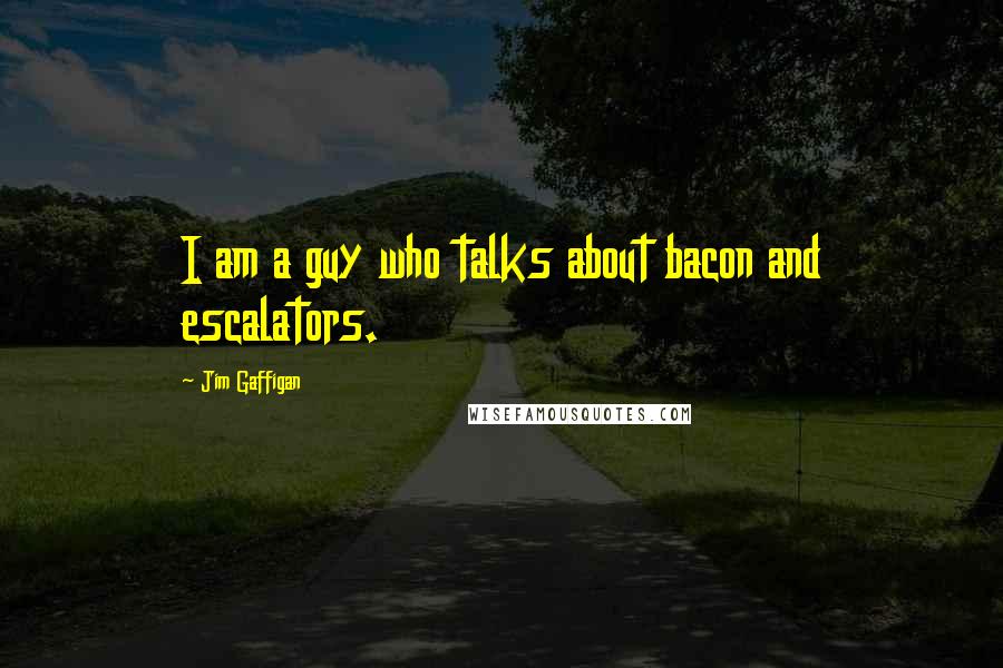 Jim Gaffigan Quotes: I am a guy who talks about bacon and escalators.