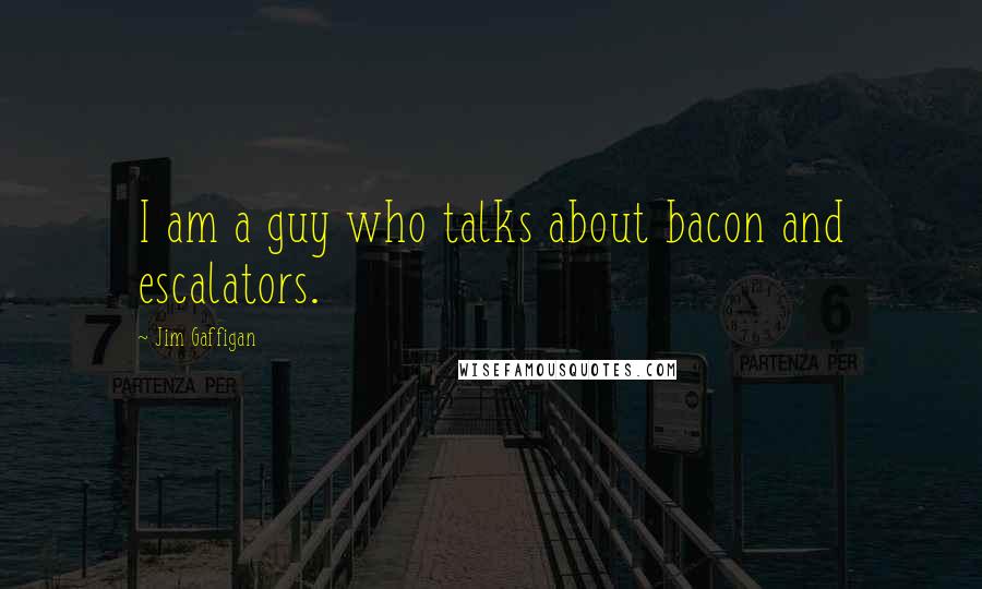 Jim Gaffigan Quotes: I am a guy who talks about bacon and escalators.