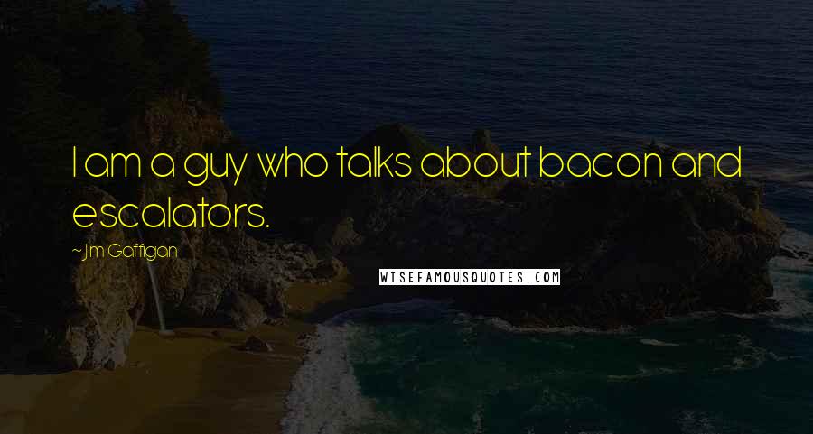 Jim Gaffigan Quotes: I am a guy who talks about bacon and escalators.