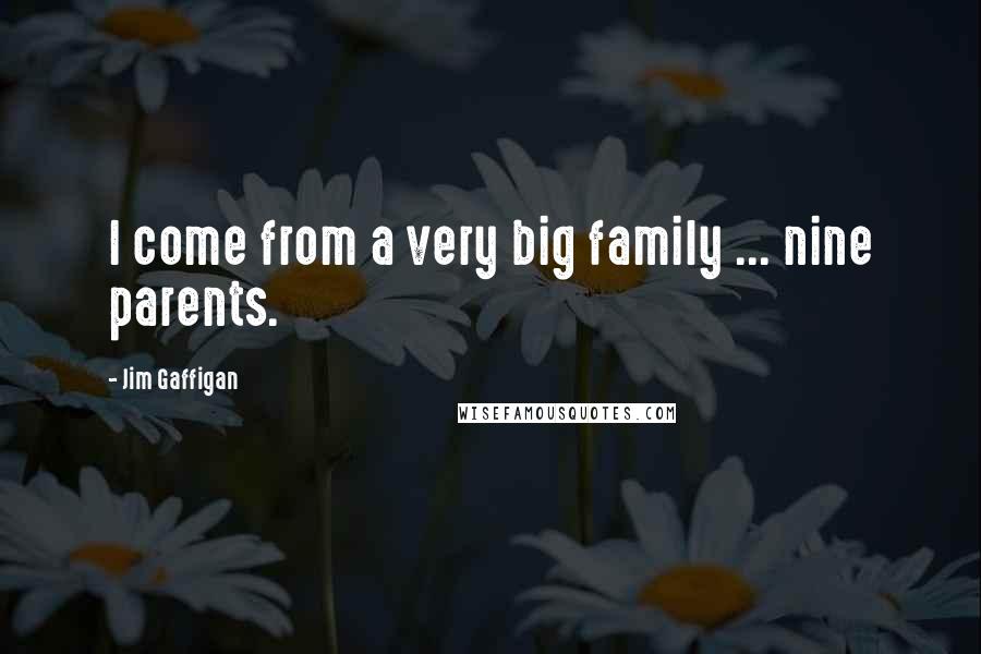 Jim Gaffigan Quotes: I come from a very big family ... nine parents.