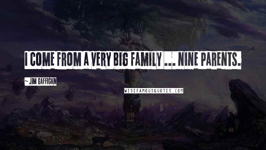 Jim Gaffigan Quotes: I come from a very big family ... nine parents.