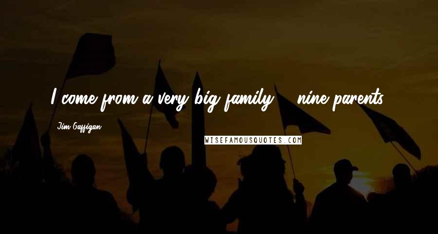 Jim Gaffigan Quotes: I come from a very big family ... nine parents.
