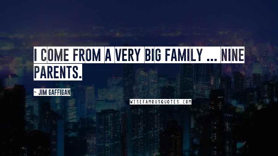 Jim Gaffigan Quotes: I come from a very big family ... nine parents.