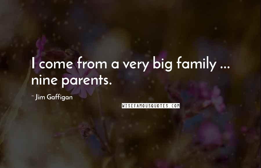 Jim Gaffigan Quotes: I come from a very big family ... nine parents.