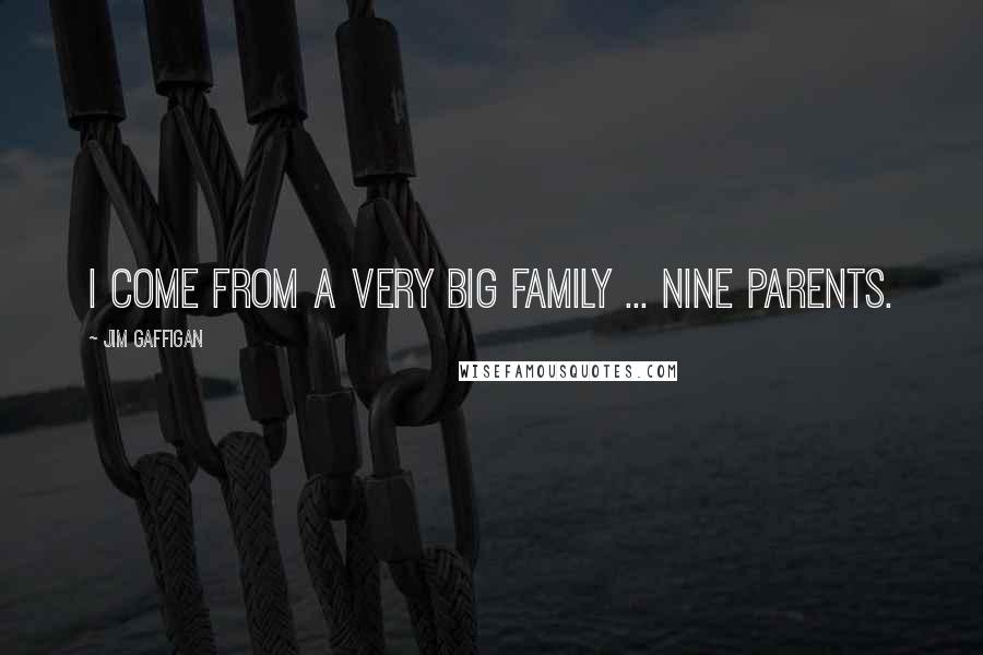 Jim Gaffigan Quotes: I come from a very big family ... nine parents.