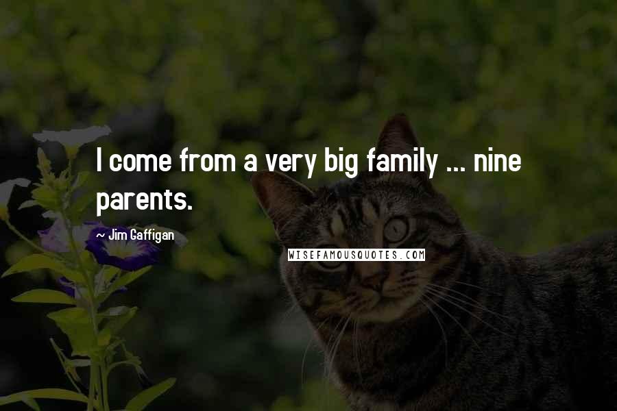 Jim Gaffigan Quotes: I come from a very big family ... nine parents.