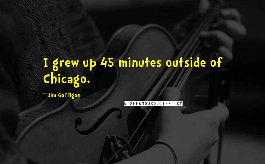 Jim Gaffigan Quotes: I grew up 45 minutes outside of Chicago.
