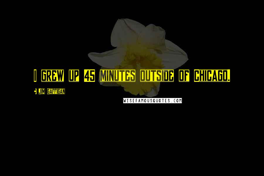 Jim Gaffigan Quotes: I grew up 45 minutes outside of Chicago.