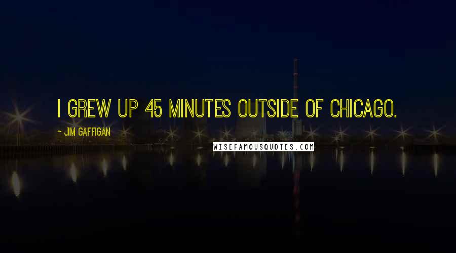 Jim Gaffigan Quotes: I grew up 45 minutes outside of Chicago.