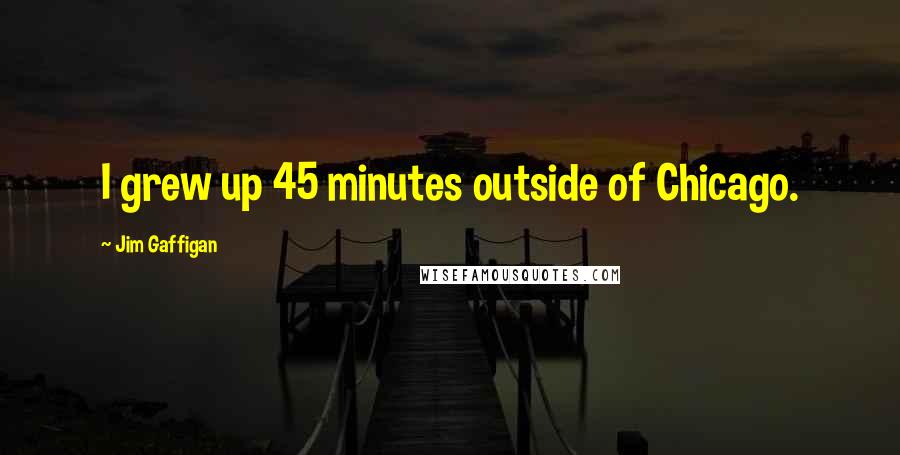 Jim Gaffigan Quotes: I grew up 45 minutes outside of Chicago.