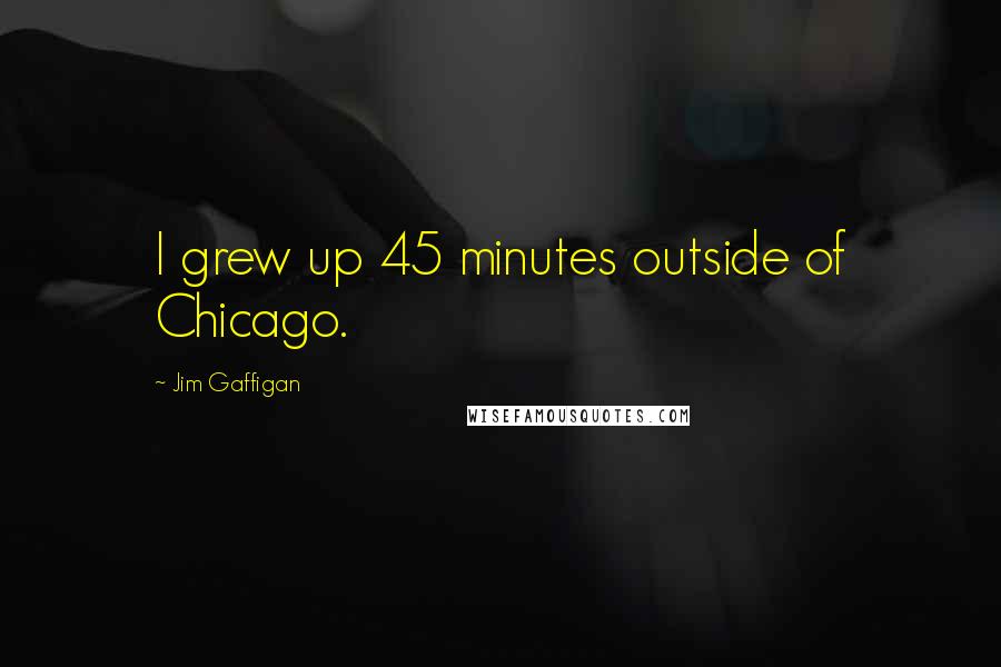 Jim Gaffigan Quotes: I grew up 45 minutes outside of Chicago.