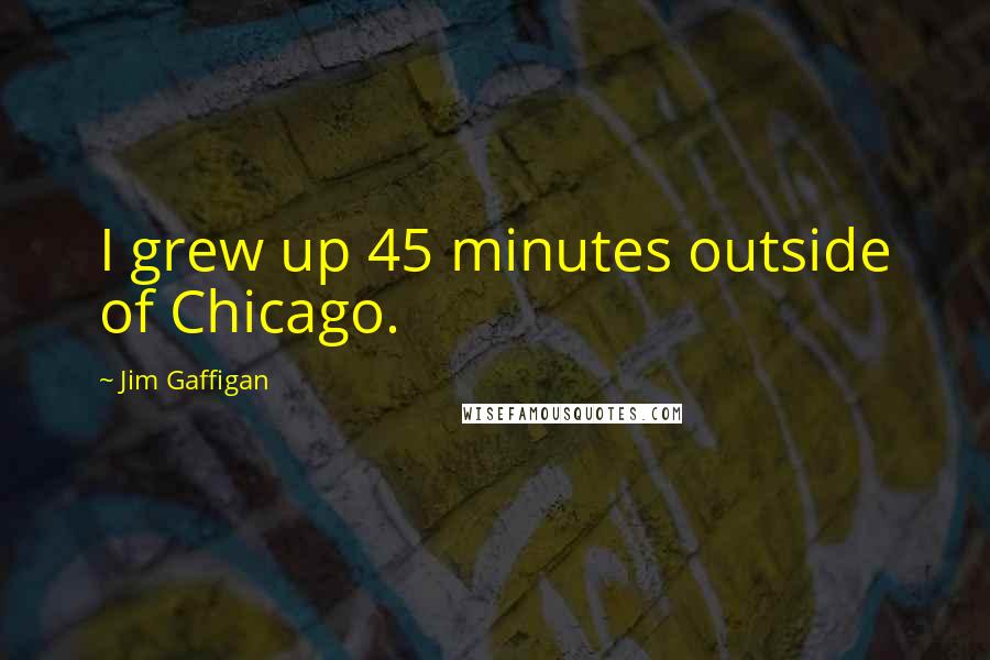 Jim Gaffigan Quotes: I grew up 45 minutes outside of Chicago.