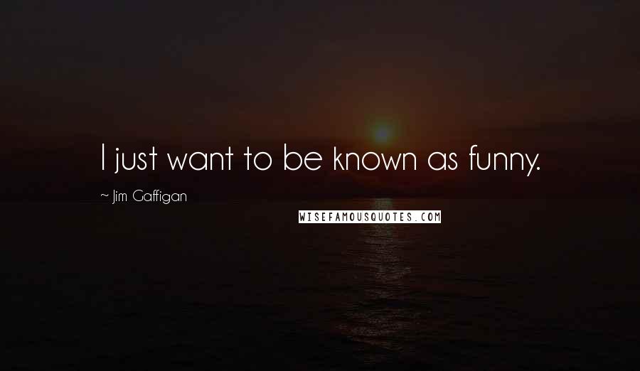 Jim Gaffigan Quotes: I just want to be known as funny.