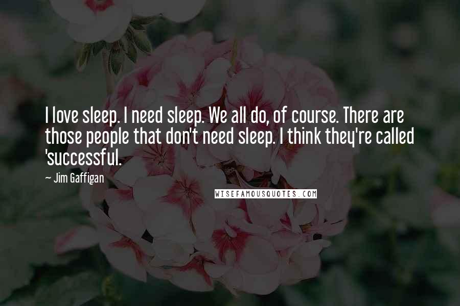 Jim Gaffigan Quotes: I love sleep. I need sleep. We all do, of course. There are those people that don't need sleep. I think they're called 'successful.