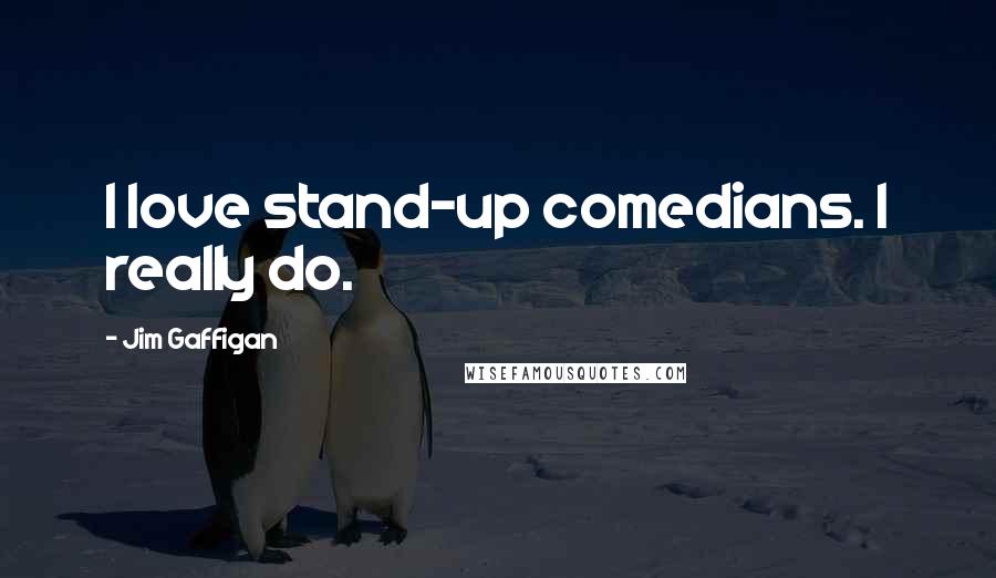 Jim Gaffigan Quotes: I love stand-up comedians. I really do.