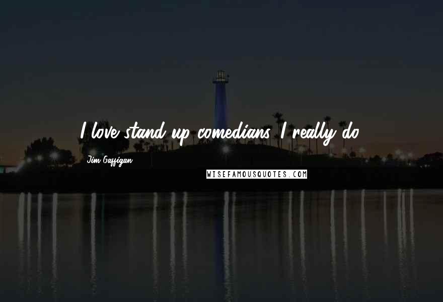 Jim Gaffigan Quotes: I love stand-up comedians. I really do.