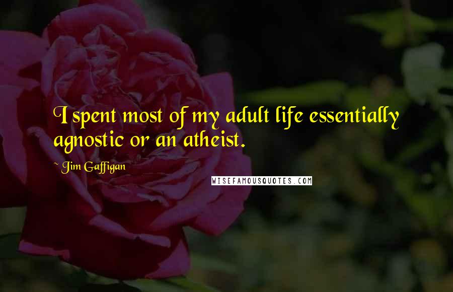 Jim Gaffigan Quotes: I spent most of my adult life essentially agnostic or an atheist.