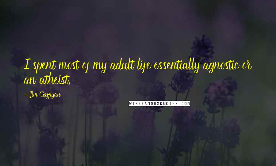 Jim Gaffigan Quotes: I spent most of my adult life essentially agnostic or an atheist.