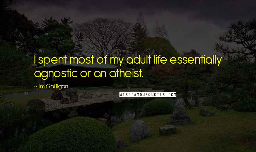 Jim Gaffigan Quotes: I spent most of my adult life essentially agnostic or an atheist.