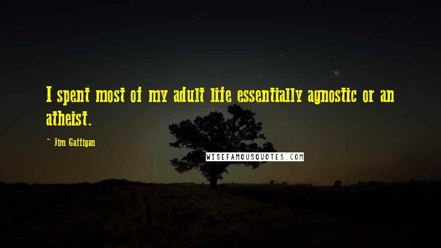 Jim Gaffigan Quotes: I spent most of my adult life essentially agnostic or an atheist.