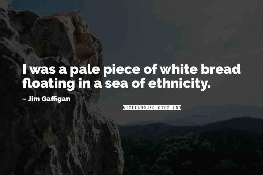 Jim Gaffigan Quotes: I was a pale piece of white bread floating in a sea of ethnicity.