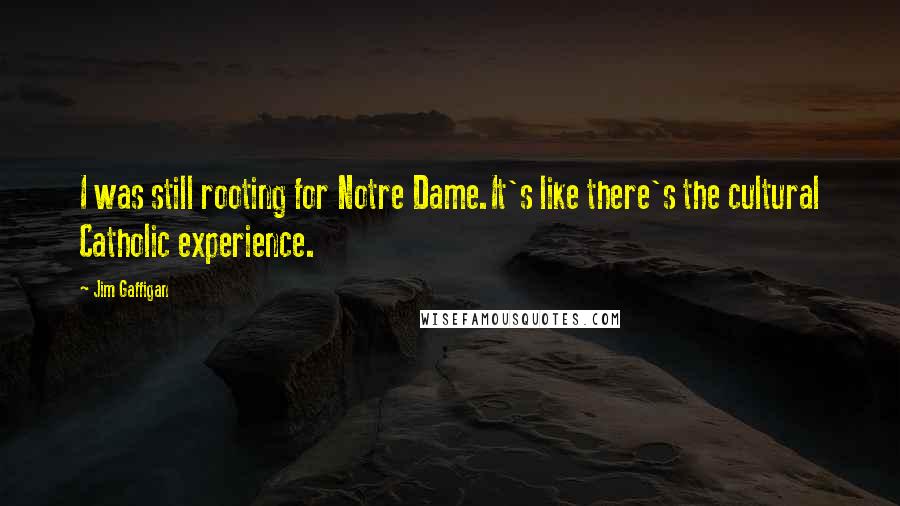 Jim Gaffigan Quotes: I was still rooting for Notre Dame.It's like there's the cultural Catholic experience.