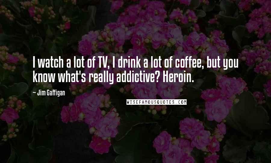 Jim Gaffigan Quotes: I watch a lot of TV, I drink a lot of coffee, but you know what's really addictive? Heroin.