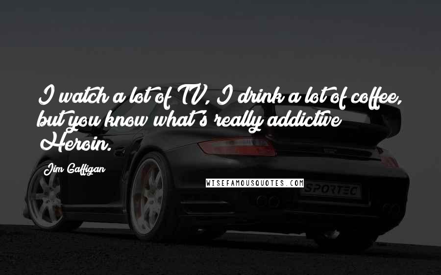 Jim Gaffigan Quotes: I watch a lot of TV, I drink a lot of coffee, but you know what's really addictive? Heroin.