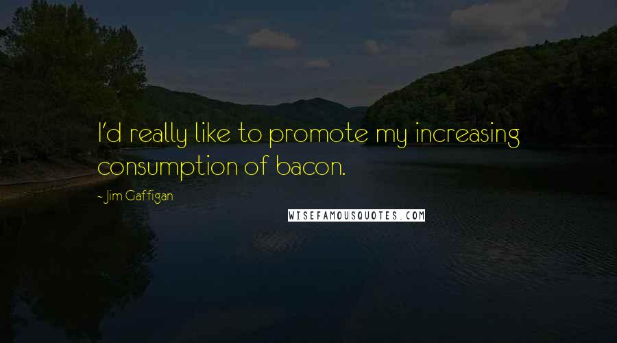 Jim Gaffigan Quotes: I'd really like to promote my increasing consumption of bacon.