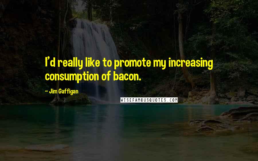 Jim Gaffigan Quotes: I'd really like to promote my increasing consumption of bacon.