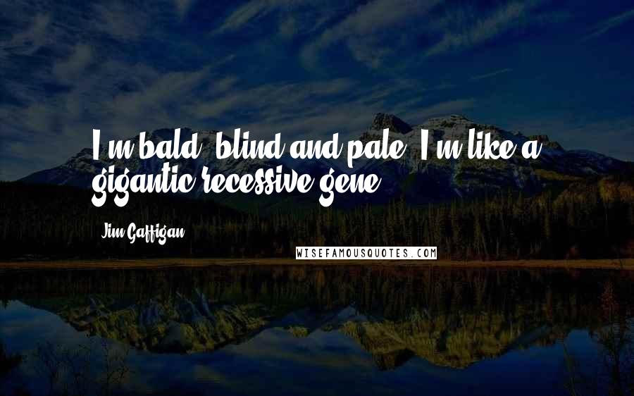 Jim Gaffigan Quotes: I'm bald, blind and pale. I'm like a gigantic recessive gene.