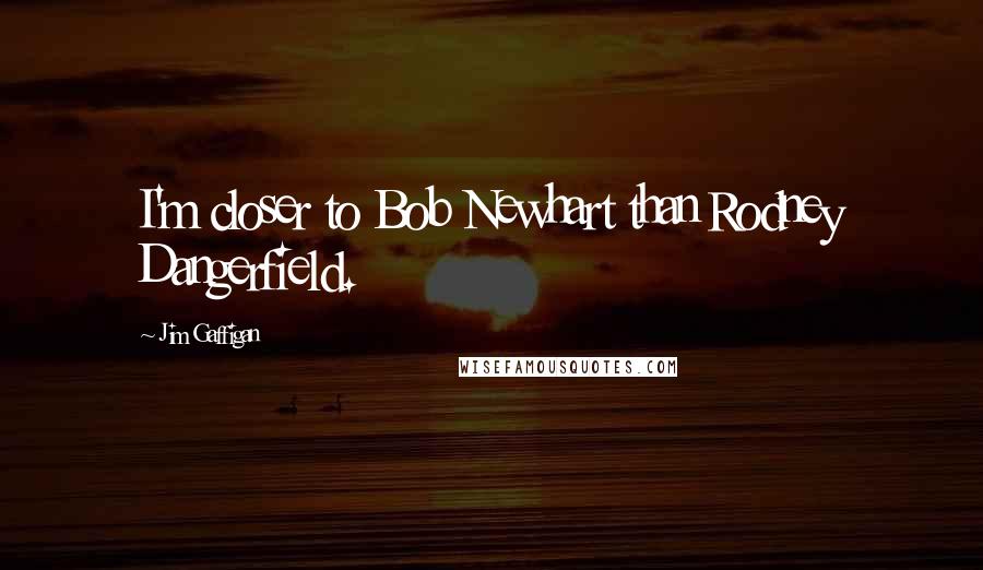 Jim Gaffigan Quotes: I'm closer to Bob Newhart than Rodney Dangerfield.