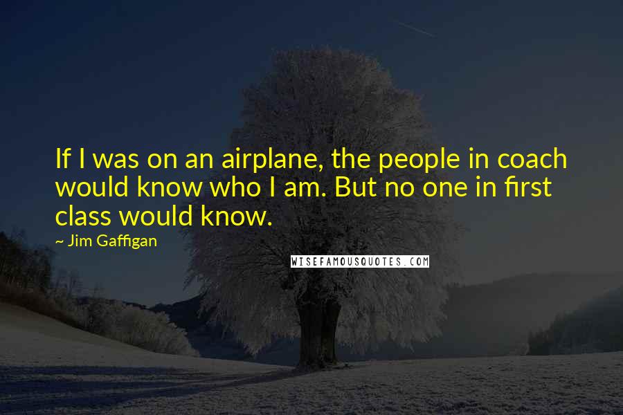 Jim Gaffigan Quotes: If I was on an airplane, the people in coach would know who I am. But no one in first class would know.