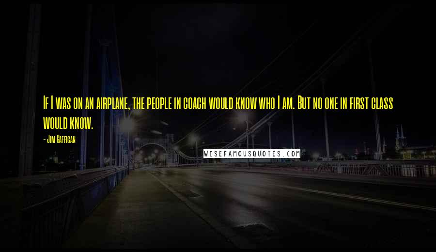 Jim Gaffigan Quotes: If I was on an airplane, the people in coach would know who I am. But no one in first class would know.