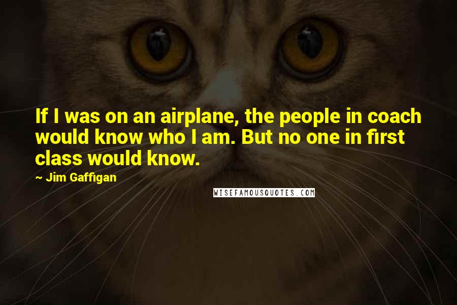 Jim Gaffigan Quotes: If I was on an airplane, the people in coach would know who I am. But no one in first class would know.