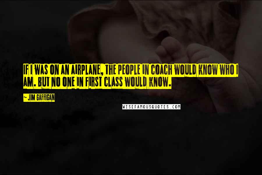 Jim Gaffigan Quotes: If I was on an airplane, the people in coach would know who I am. But no one in first class would know.