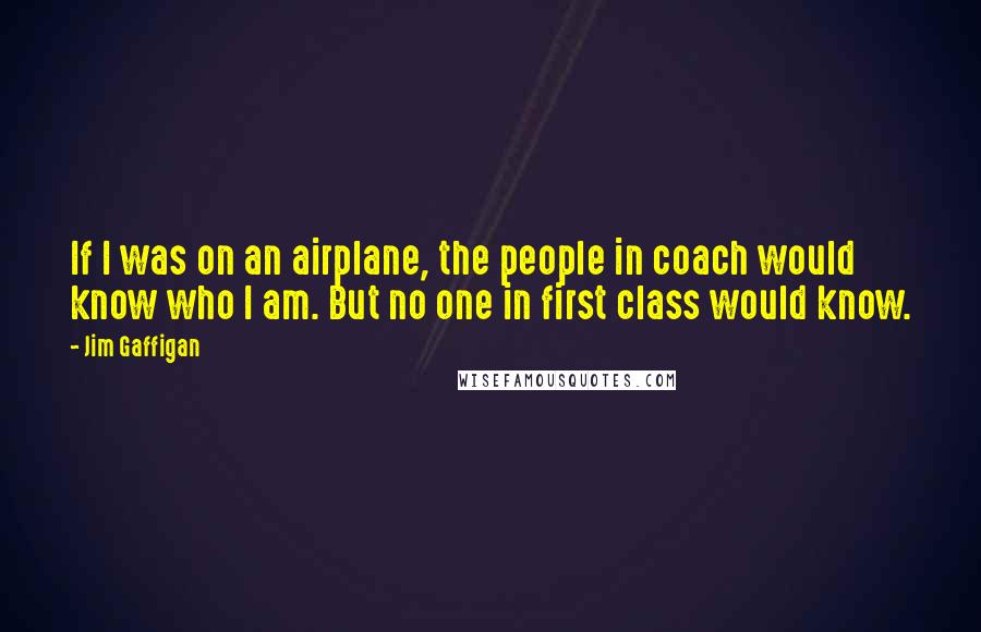 Jim Gaffigan Quotes: If I was on an airplane, the people in coach would know who I am. But no one in first class would know.