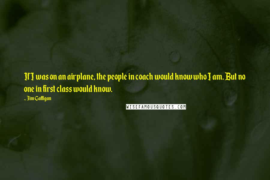 Jim Gaffigan Quotes: If I was on an airplane, the people in coach would know who I am. But no one in first class would know.