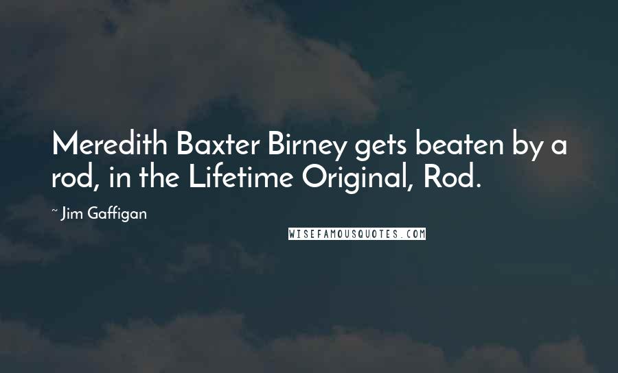 Jim Gaffigan Quotes: Meredith Baxter Birney gets beaten by a rod, in the Lifetime Original, Rod.