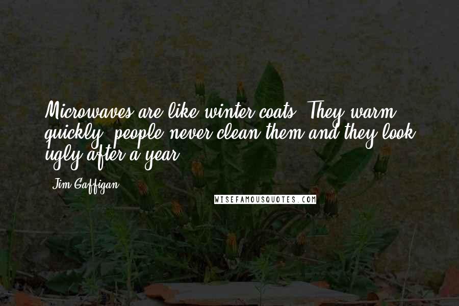 Jim Gaffigan Quotes: Microwaves are like winter coats. They warm quickly, people never clean them and they look ugly after a year.