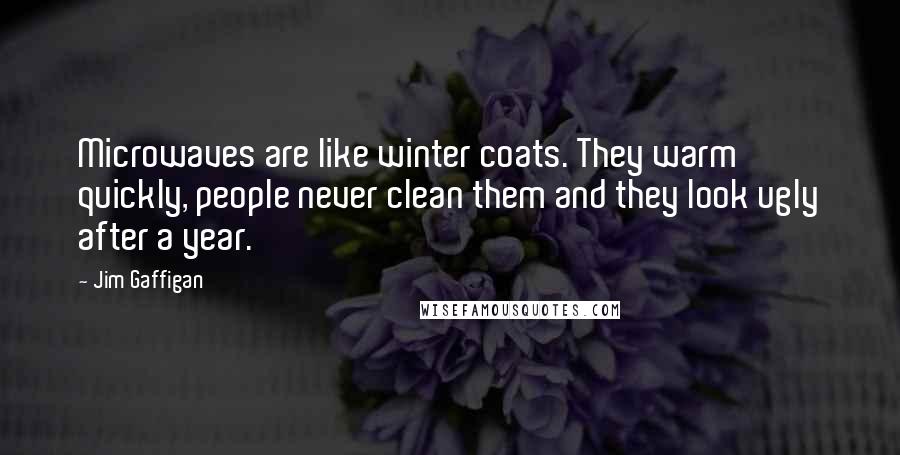 Jim Gaffigan Quotes: Microwaves are like winter coats. They warm quickly, people never clean them and they look ugly after a year.